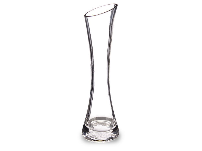 GIFTDECOR Vase en Cristal Concave Moyen Transparente