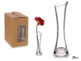 GIFTDECOR Vase en Cristal Concave Moyen Transparente
