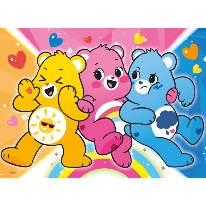 Liscianigiochi Puzzle MaxiFloor - Coffret de 4 puzzles de sol Care Bears (Bisounours) - 48 pièces chacun - À partir de 4 ans