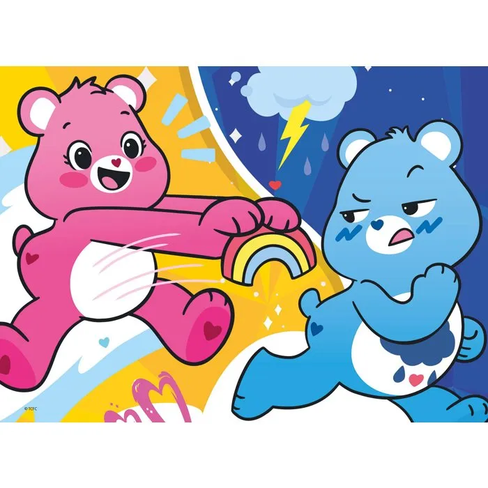 Liscianigiochi Puzzle MaxiFloor - Coffret de 4 puzzles de sol Care Bears (Bisounours) - 48 pièces chacun - À partir de 4 ans