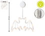 Accessoire de décoration Halloween - Chauve-souris lumineuse de mur avec ventouse 30x20 cm pour fenêtres ou vitrines