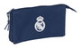 Real Madrid - Trousse triple fille, marin, 22 x 12 x 3 cm - Article officiel licencié