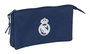 Real Madrid - Trousse triple fille, marin, 22 x 12 x 3 cm - Article officiel licencié