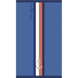 Serviette de plage Secaneta Portals Blue marine 90 x 165 cm Jacquard