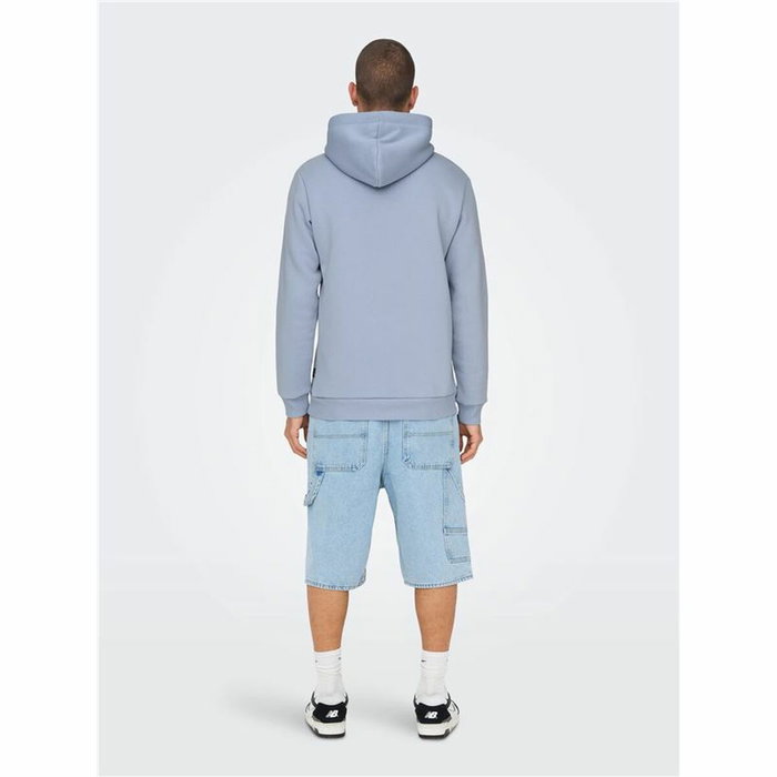 Sweat à capuche homme Only & Sons Onsceres Eventide Eau 124- Vibrant