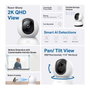 TP-Link Tapo Caméra de Surveillance WiFi Intérieure Pan/Tilt 2K QHD AI, Détection Intelligente, Audio Bidirectionnel, Vision Nocturne