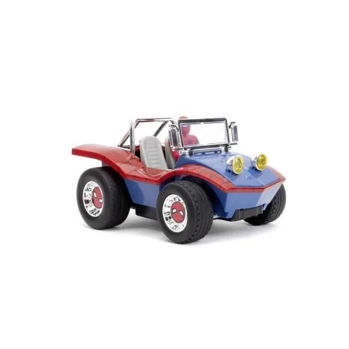 Jada - Buggy radiocommandé Spiderman 1/24 Marvel Avengers - Télécommande 2.4 GHz avec fonction Turbo - Dès 6 ans