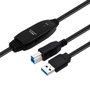 MicroConnect Câble USB 3.2 Gen 1 Actif A-B 10m M-M, Noir