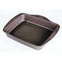 Pyrex Plat à four rectangulaire Asimetria, Acier Chocolat, 30 x 24 cm