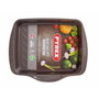 Pyrex Plat à four rectangulaire Asimetria, Acier Chocolat, 30 x 24 cm
