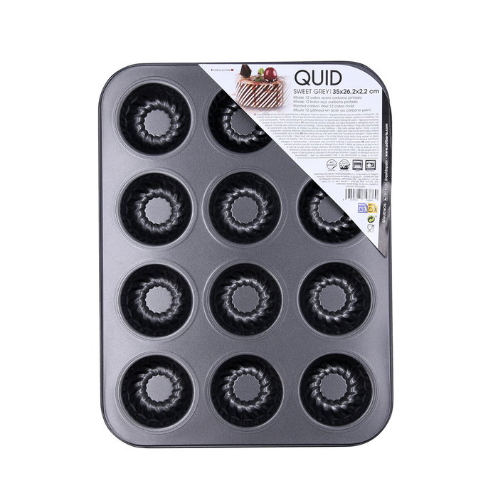 Quid Moule à pâtisserie Quid Sweet Grey Gris (12 Unités) inevitable Quid Moule à pâtisserie Quid Sweet Grey Gris (12 Unités) inevitable