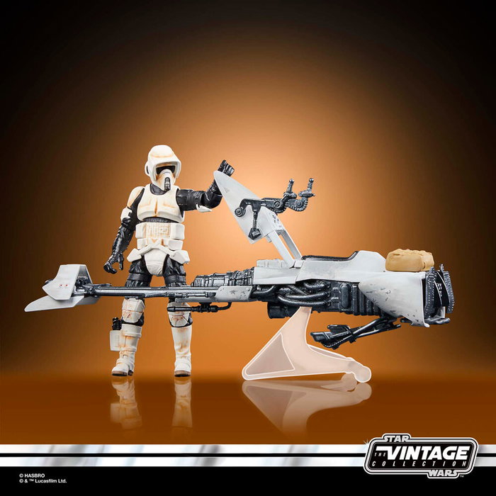 HASBRO Figurine Speeder Bike Scout Trooper & Grogu The Mandalorian Star Wars 9 cm avec accessoires