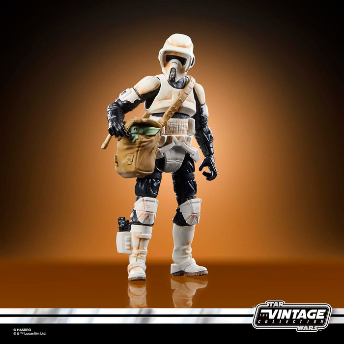 HASBRO Figurine Speeder Bike Scout Trooper & Grogu The Mandalorian Star Wars 9 cm avec accessoires