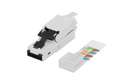 Lanview Fiche RJ45 Cat6a UTP pour conducteur massif/toronné AWG22-24