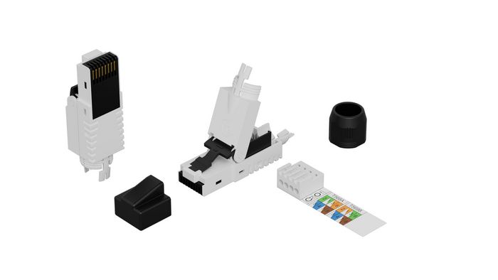 Lanview Fiche RJ45 Cat6a UTP pour conducteur massif/toronné AWG22-24 Lanview Fiche RJ45 Cat6a UTP pour conducteur massif/toronné AWG22-24