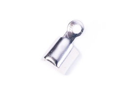 Innspiro Terminal métallique demi-tube avec anneau argenté 3,9x7,9x2,9mm