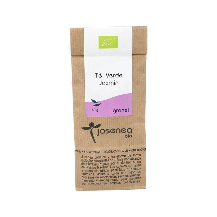 JOSENEA Thé Vert Jasmin Sachet 50g - Infusion Bio, Vrac JOSENEA Thé Vert Jasmin Sachet 50g - Infusion Bio, Vrac
