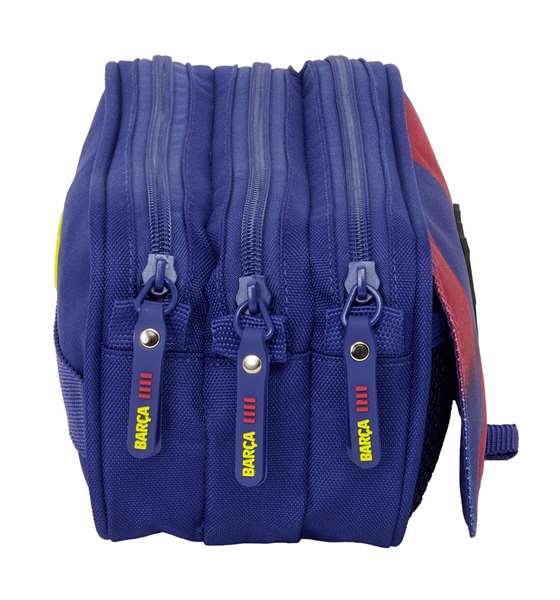 Safta Coffret de rangement triple F.C. Barcelona - 1ère équipe 25/26 - 21,5 x 10 x 8 cm - Âge recommandé : 3 ans et plus