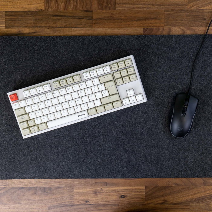 Phoenix Royal Teclado Gaming Mécanique 87 Touches Switches Outemu Brown PBT Blanc