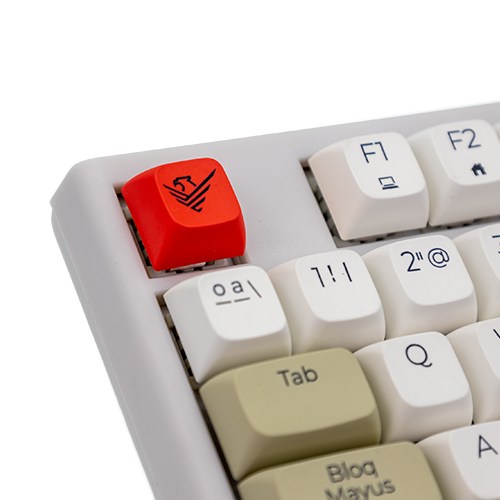 Phoenix Royal Teclado Gaming Mécanique 87 Touches Switches Outemu Brown PBT Blanc