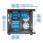 Coolbox GM100 Vision Boîtier PC Gaming MicroATX ARGB Verre Trempé Noir