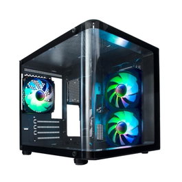 Coolbox GM100 Vision Boîtier PC Gaming MicroATX ARGB Verre Trempé Noir