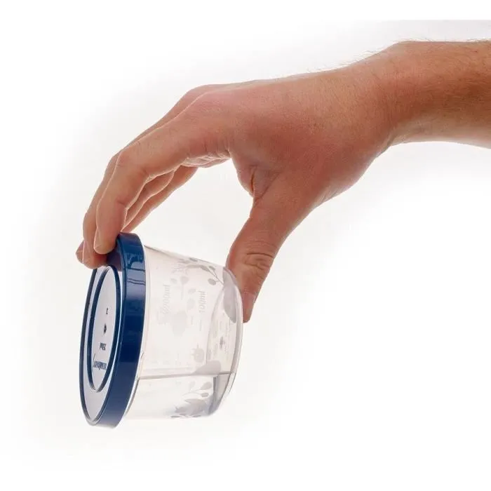 Thermobaby Lot de 5 Boîtes de Conservation Hermétiques 250 ml, sans BPA, pour Repas de Bébé, Micro-ondes et Lave-Vaisselle, Anti-Fuites, pour Congélation et Transport