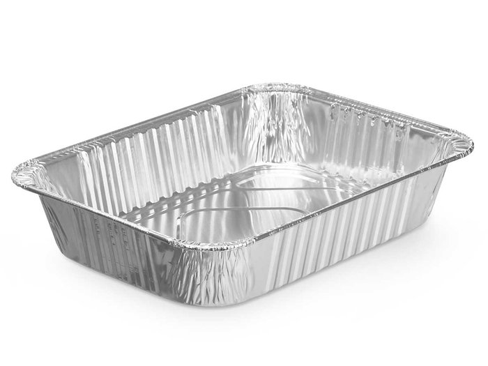 Kinvara Lot de 3 Plateaux Rectangulaires en Aluminium 36x27 cm - Argent (Set de 24)
