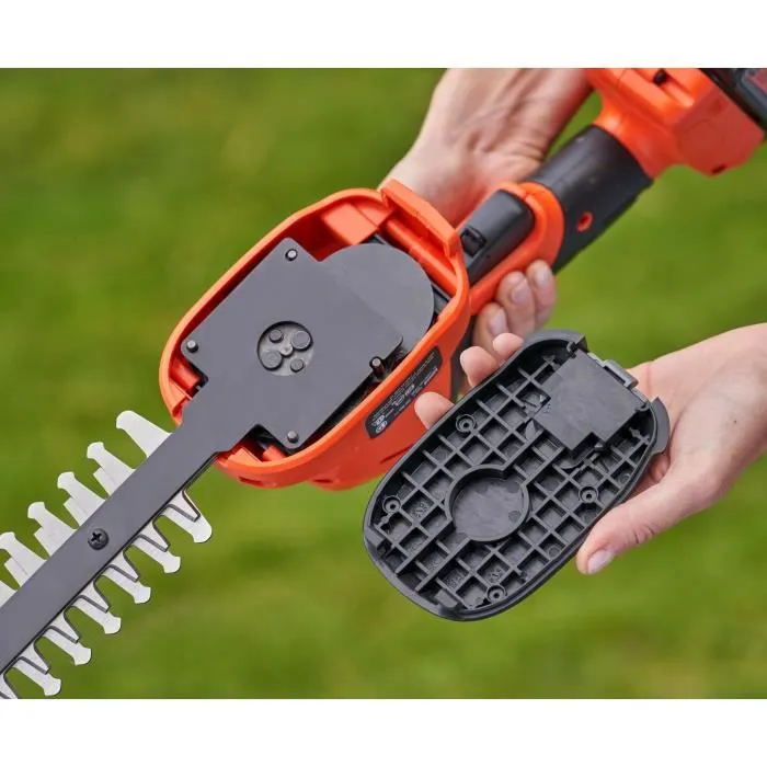 Black+Decker BCSS18D1-QW Cisaille 2-en-1 sculpte-haies et cisaille à gazon 18V