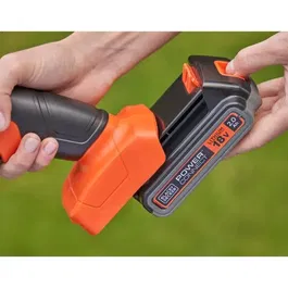 BLACK+DECKER Cisaille sans Fil 18V BCSS18D1-QW avec Batterie et Chargeur - Sculpte-Haies et Cisaille à Gazon - Lame 20 cm