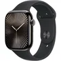 Apple Watch Series 10 GPS + Cellular 46mm, Boîtier Slate Titanium, Bracelet Sport Noir Taille M/L