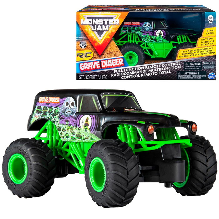 Spin Master Monster Jam Grave Digger Voiture Téléguidée 1:24 Échelle 6044955 - Multilingue Spin Master Monster Jam Grave Digger Voiture Téléguidée 1:24 Échelle 6044955 - Multilingue