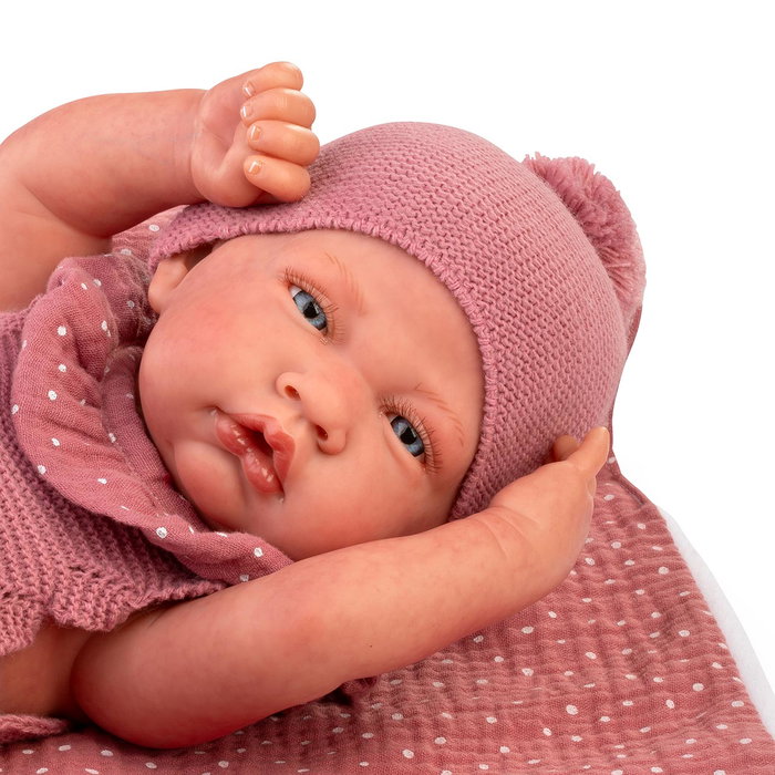 Muñecas Antonio Juan Poupée Reborn Sweet Realista Bébé Fille avec Pelele, Mantita et Pañal - 42 cm - Référence 80220