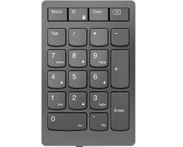 Lenovo Pavé Numérique Sans Fil 2.4G, 21 Touches Tactiles et Réactives, Touches Ciseaux, Design Ultra-Mince 13 mm, Autonomie Jusqu'à 3 Mois, Rechargeable