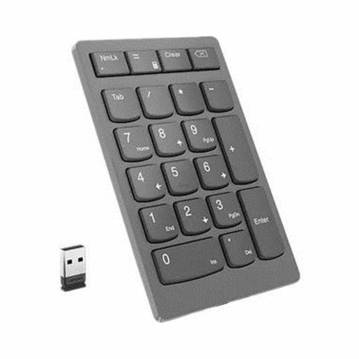 Lenovo Pavé numérique sans fil 2.4 GHz, 21 touches tactiles, Gris