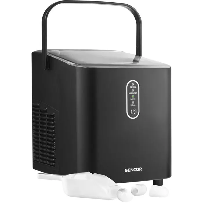 Sencor SIM 2500BK - Machine à Glaçons Portative, 12 kg/jour, 8 glaçons en 8 min, Fonction Arrêt Automatique, 1L Sencor SIM 2500BK - Machine à Glaçons Portative, 12 kg/jour, 8 glaçons en 8 min, Fonction Arrêt Automatique, 1L