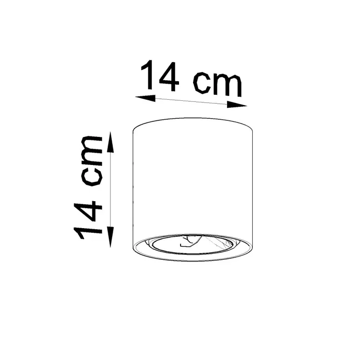 Cullo [SOL-SL.0645] Lampe de Plafond en Béton - Série Moderne et Durable