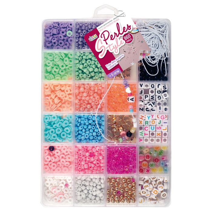 Jeux 2 momes Boîte de 860 perles pour enfants Jeux 2 momes Boîte de 860 perles pour enfants