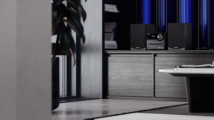 Sharp Micro Système Audio XL-B517D 45 W Noir - 2.0 avec CD, Bluetooth 5.0, DAB+, Radio FM, Lecteur USB et Haut-parleurs en Bois