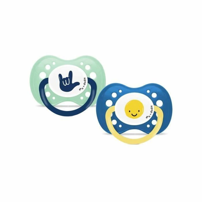 Dodie Lot de 2 Sucettes Anatomiques Mathilde Cabanas Bleu +18 mois Dodie Lot de 2 Sucettes Anatomiques Mathilde Cabanas Bleu +18 mois