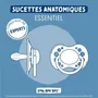 Dodie - A109 EDL - Lot de 2 sucettes anatomiques pour bébé +18 mois, design Mathilde Cabanas Bleu