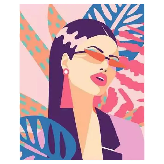 Ravensburger Kit de peinture par numéros Neon Diva - 24 x 30 cm