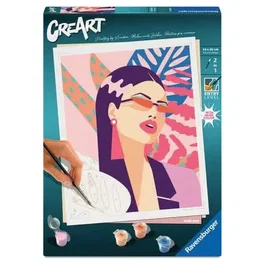 Ravensburger Kit de peinture par numéros Neon Diva - 24 x 30 cm