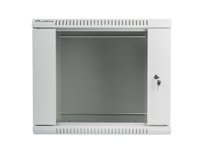 Lanberg Armario mural 19 pouces 9U 600x600 mm gris pour réseau et télécommunications