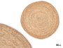 Giftdecor Tapis Rond Naturel en Esparto 80 cm Giftdecor (Set de 6)