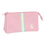 Trousse Fourre-Tout Triple El Ganso Pink Rose 22 x 12 x 3 cm