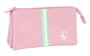 El Ganso Basics Triple Porte-tout "Pink" 22x12x3 cm - Rose