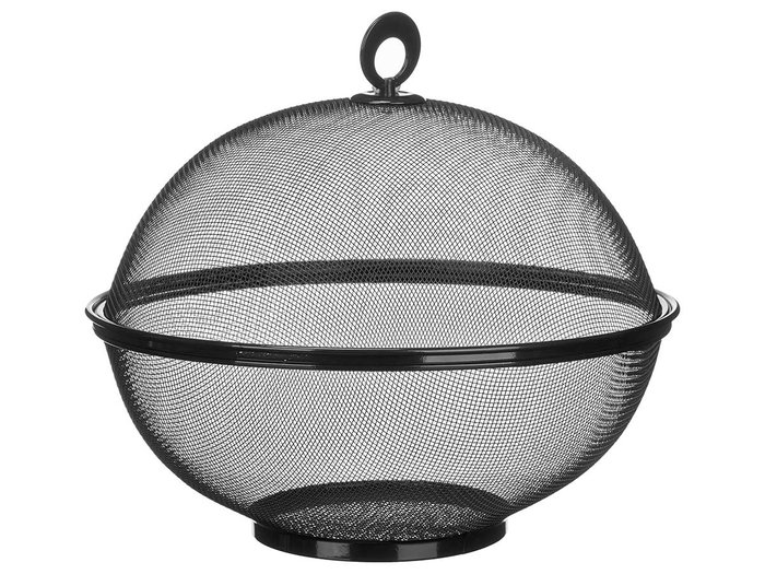 Kinvara Frutero en acier noir avec couvercle 28x12x28 cm (Set de 12)