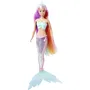 Silvertorn SIMBA Steffi Love Sirene Lumineuse - Poupée mannequin de 29 cm avec queue qui change de couleur et cheveux multicolores - A partir de 3 ans