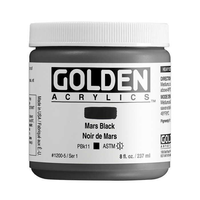 Golden Peinture Acrylique Heavy Body Noir de Mars 237 ml Golden Peinture Acrylique Heavy Body Noir de Mars 237 ml